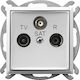 Ospel TV, Satellite, and Radio Antenna Socket Terminal in White color GPA-US m 00