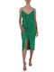 Farm Rio Midi Φόρεμα με Σκίσιμο Πρασινο