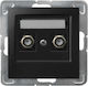 Ospel TV Antenna Socket in Black color GPA-2YF/...