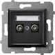 Ospel TV Antenna Socket in Black color GPA-2UF/...