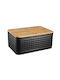 KING Hoff Bread Box Ceramic Black 35.5x23x15.5cm