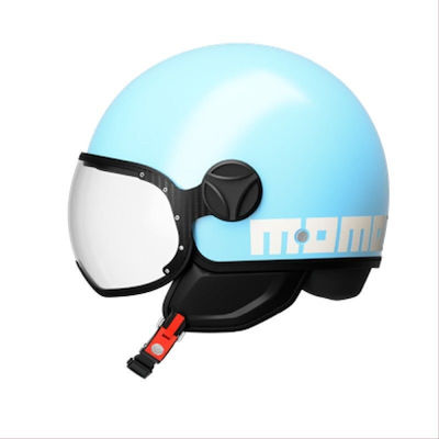 MomoDesign FGTR Classic Jet Helmet ECE 22.06 Blue Sky / White