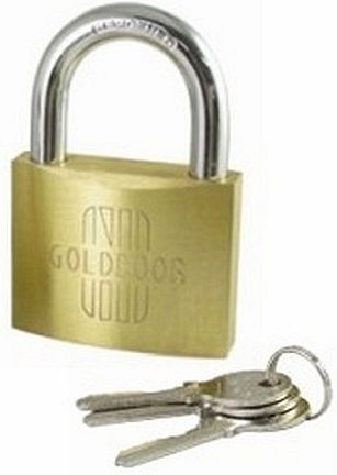 Golddoor Bronze Vorhängeschloss Messing mit Schlüssel 30mm 1Stück