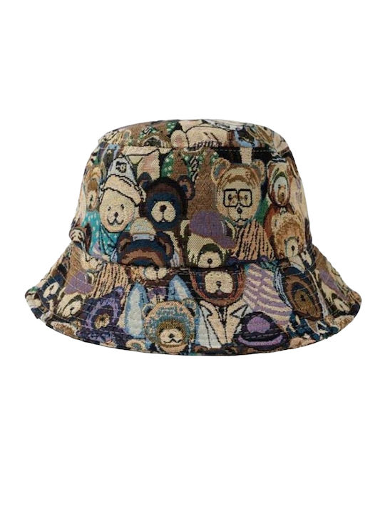 Women's Adjustable Bucket Hat with Bear Print - 2402276711026 One Size