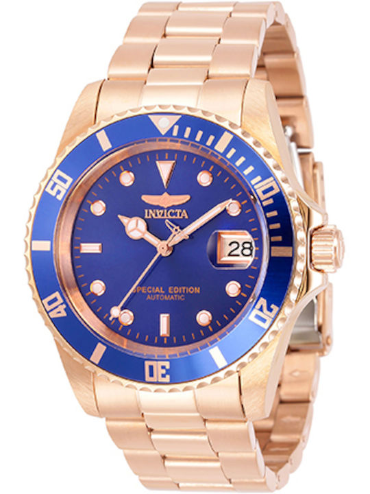 Invicta Pro Diver Men's Watch 42mm Automatic with Pink Gold Metal