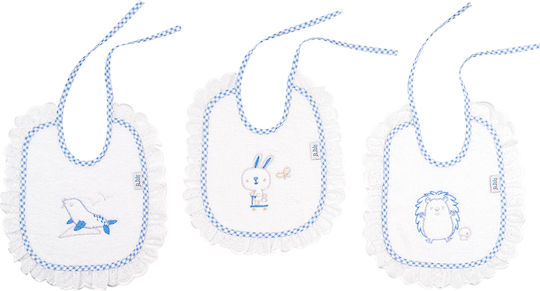 Bunny Bebe Bib Fabric Sky Blue 3pcs
