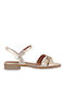 Marco Tozzi Damen Flache Sandalen in Gold Farbe