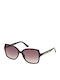 Guess Women Sunglasses with Black Tartaruga Horn-Rimmed Frame and Brown Gradient Lens GU00100 52F