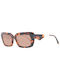 Ted Baker Women's Sunglasses with Brown Tartaruga Frame and Brown Lens