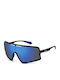 Polaroid Unisex Sonnenbrille mit Schwarz Kunststoff Gestell und Blau Polarisiert Spiegel Linse PLD7045/S IPQ