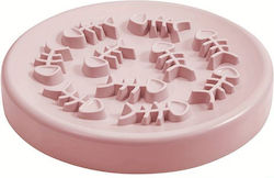 Dog & Cat Good Digestion Plate Denik Fish Bones 22cm Pink