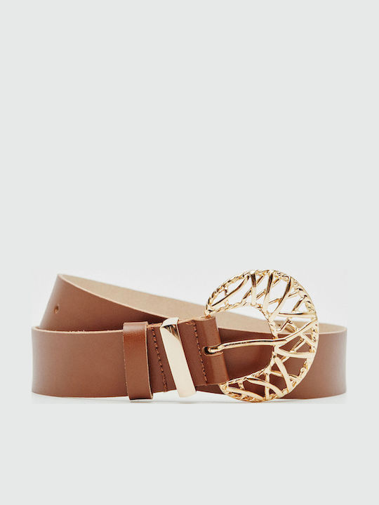 Leather Women's Belt Tabac Brown