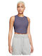 Sportswear Γυναικείο Αθλητικό Crop Top Αμάνικο Μωβ