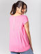 Simple Fashion Bluza de Damă din Bumbac Roz