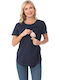 Queen Mother Tricou Maternity Tops Dark Blue