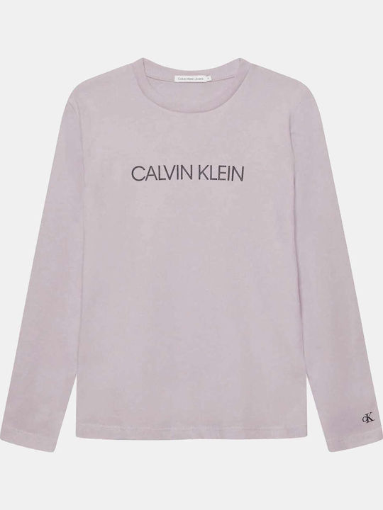 Calvin Klein Kids' Shirt Long Sleeve Pink Insti...