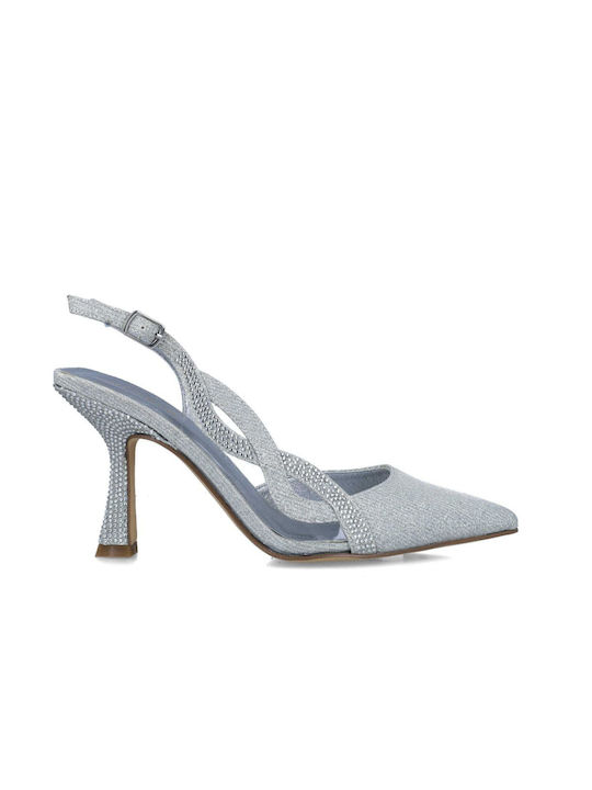Menbur Synthetic Leather Silver Medium Heels