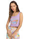 Wild Waves Women's Blouse Short Sleeve Peaceful Lilac