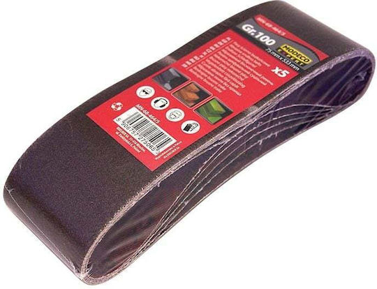 Modeco Tαινία Λείανσης 75x533mm Σετ 5τμχ