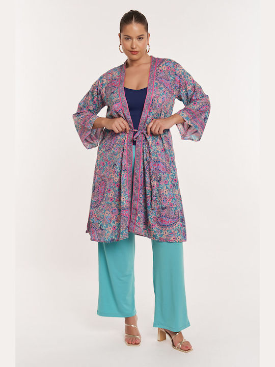 Jucita Damen Kimono Blue