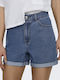 Only Women's Jean High-waisted Shorts Blue
