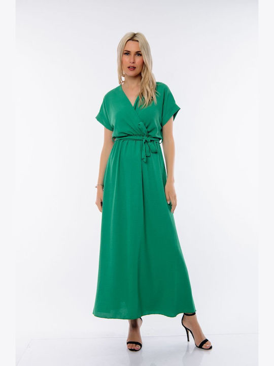 Dress Up Maxi Dress Wrap Green