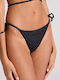 Bikini Slip Cu Dantelă Negru