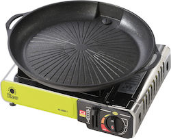 Grillrost Grillpfanne Ein Gas Campingkocher Grill