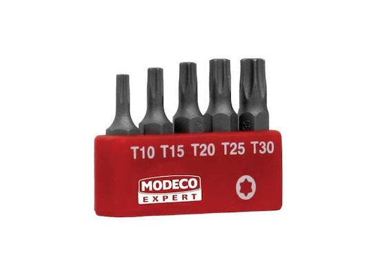 Modeco Set 5 Schraubendreher-Bits Torx