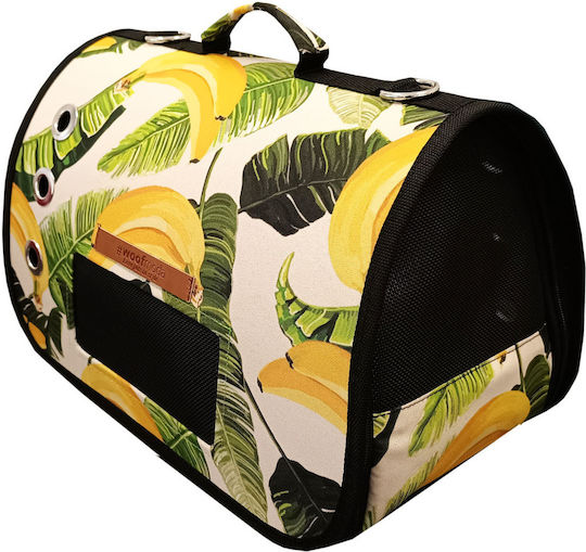 Geantă de transport pentru câini sau pisici Woofmoda cu ferestre rezistente la apă Nr.1 35x23x17cm Banana