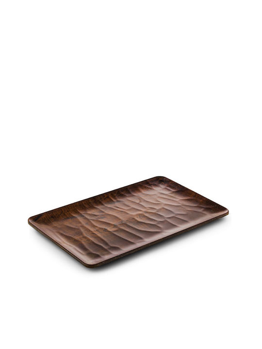 Espiel Hybrid Servierplatte Rechteck aus Porzellan Chestnut 53x32,5cm
