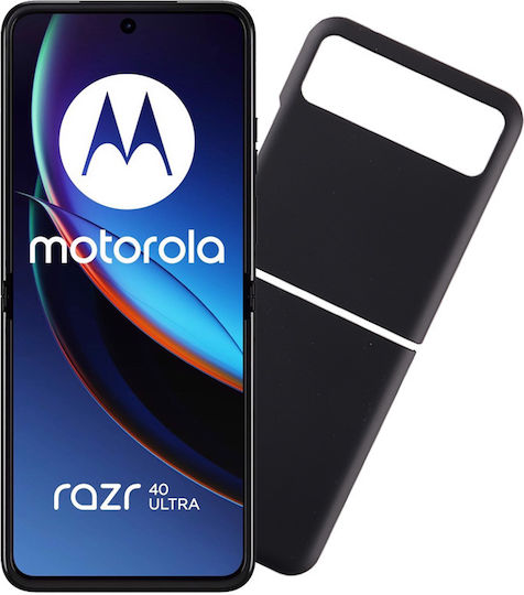 Volte-Tel Задна корица Пластмаса с Каишка Черен (MOTOROLA RAZR 40 5G)