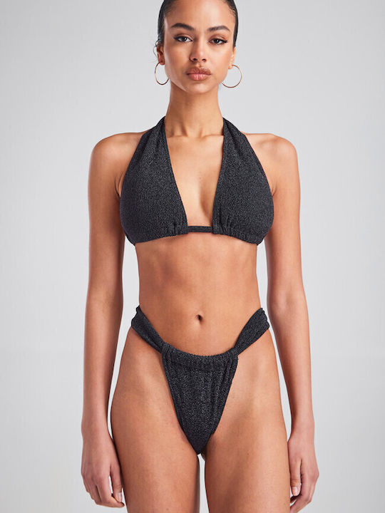 Luigi Padded Bikini Set Top & Slip Bottom BLACK