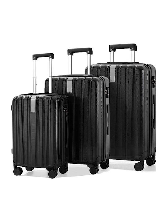 Комплект твърди куфари Royalty Line 3 бр. черен 4 колела RL-LTS18706-BLK