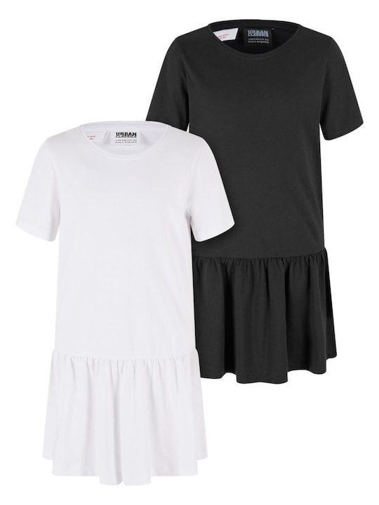 Urban Classics Kids Dress White, Black