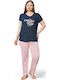 PijaMood Summer Women's Pyjama Set Blue