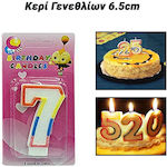 Birthday Candles 6.5cm Number 7