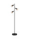 Globo Lighting Floor Lamp H161xW30cm. with Socket for Bulb E14 Black