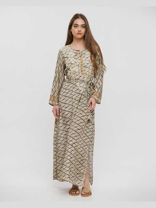 Sommer Maxi Damenkleid Beige