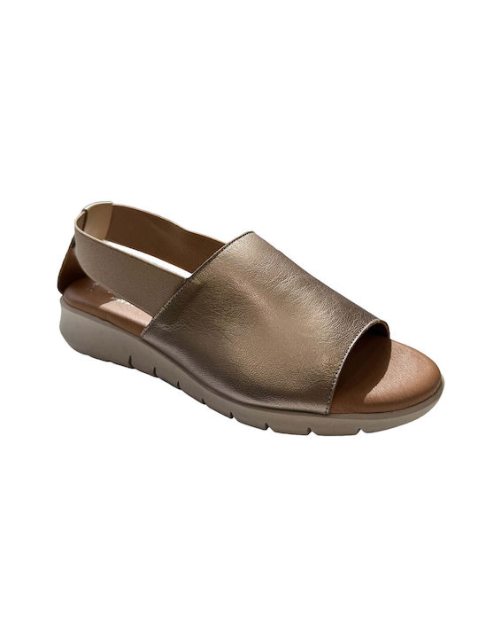 Valeria's Women's Flat Sandals Anatomic in Tabac Brown Color