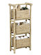 Boden Badezimmerregal Bamboo mit 3 Regalen 39x23x91cm
