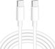 iBox Cablu USB 2.0 USB-C Masculin - USB-C 60W PD Alb 1m IKUTCS1W