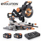 Evolution Kapp- und Gehrungssäge Elektrisch 850W Zwei Arbeitsgänge Scheibendurchmesser 255mm