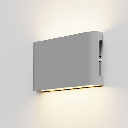 Inlight Επιτοίχιο Εξωτερικό Φωτιστικό LED 14W με Ρυθμιζόμενο Λευκό Φως Διπλής Δέσμης 17.5x9εκ.