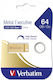 Verbatim Metal Executive 64GB USB 3.0 Stick Gold