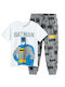 Cool Club Kids' Pajamas Summer Gray
