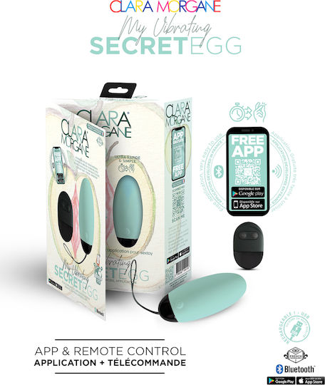 Clara Morgane Pro Mini Δονητής Egg 7.9cm Τιρκουάζ
