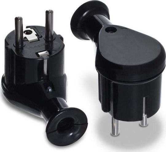 Volteo Male Schuko Plug Black