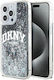 DKNY Liquid Umschlag Rückseite Kunststoff / Silikon Schwarz (iPhone 15 Pro Max)