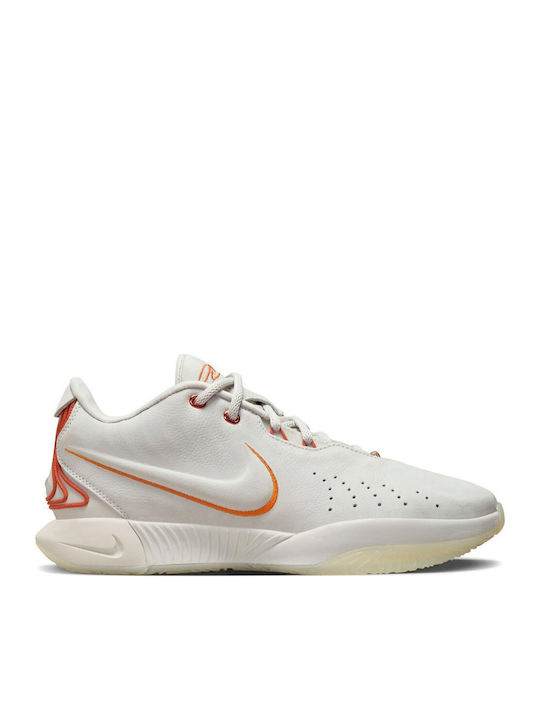 Nike LeBron XXI Pantofi de Baschet Light Bone / Dark Russet / Oranja De Foc